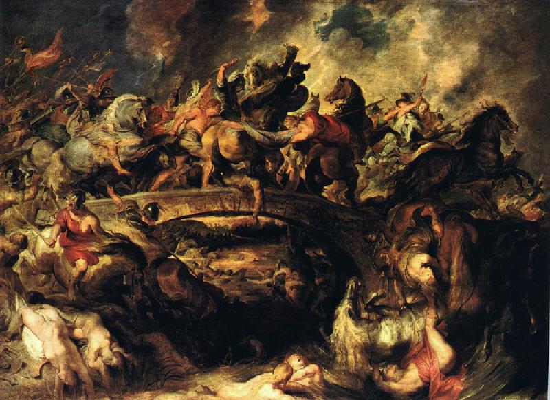RUBENS, Pieter Pauwel Battle of the Amazons Sweden oil painting art
